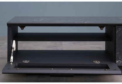 一生紀 テレビ台 幅180 完成品 大理石調 TAPIOS モノトーン ホワイト ブラック 白 黒 テレビボード ローボード TV台 TVボード マーブル調 ストーン柄 韓国インテリア モダン おしゃれ ISSEIKI(代引不可)