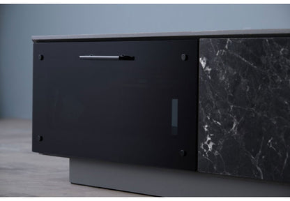 一生紀 テレビ台 幅150 完成品 大理石調 TAPIOS モノトーン ホワイト ブラック 白 黒 テレビボード ローボード TV台 TVボード マーブル調 ストーン柄 韓国インテリア モダン おしゃれ ISSEIKI(代引不可)