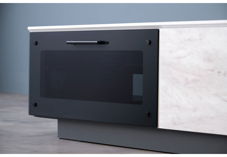 一生紀 テレビ台 幅150 完成品 大理石調 TAPIOS モノトーン ホワイト ブラック 白 黒 テレビボード ローボード TV台 TVボード マーブル調 ストーン柄 韓国インテリア モダン おしゃれ ISSEIKI(代引不可)