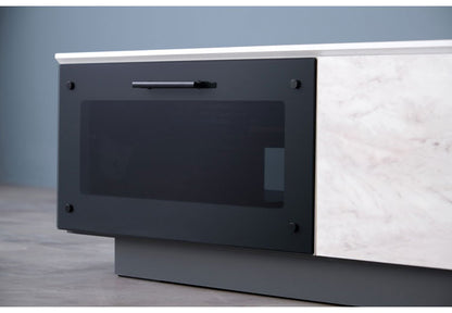 一生紀 テレビ台 幅150 完成品 大理石調 TAPIOS モノトーン ホワイト ブラック 白 黒 テレビボード ローボード TV台 TVボード マーブル調 ストーン柄 韓国インテリア モダン おしゃれ ISSEIKI(代引不可)