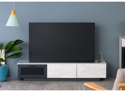 一生紀 テレビ台 幅150 完成品 大理石調 TAPIOS モノトーン ホワイト ブラック 白 黒 テレビボード ローボード TV台 TVボード マーブル調 ストーン柄 韓国インテリア モダン おしゃれ ISSEIKI(代引不可)