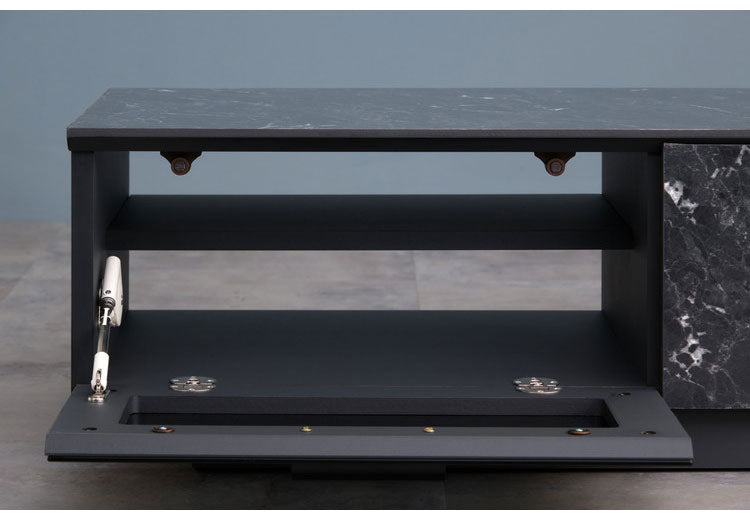 一生紀 テレビ台 幅150 完成品 大理石調 TAPIOS モノトーン ホワイト ブラック 白 黒 テレビボード ローボード TV台 TVボード マーブル調 ストーン柄 韓国インテリア モダン おしゃれ ISSEIKI(代引不可)