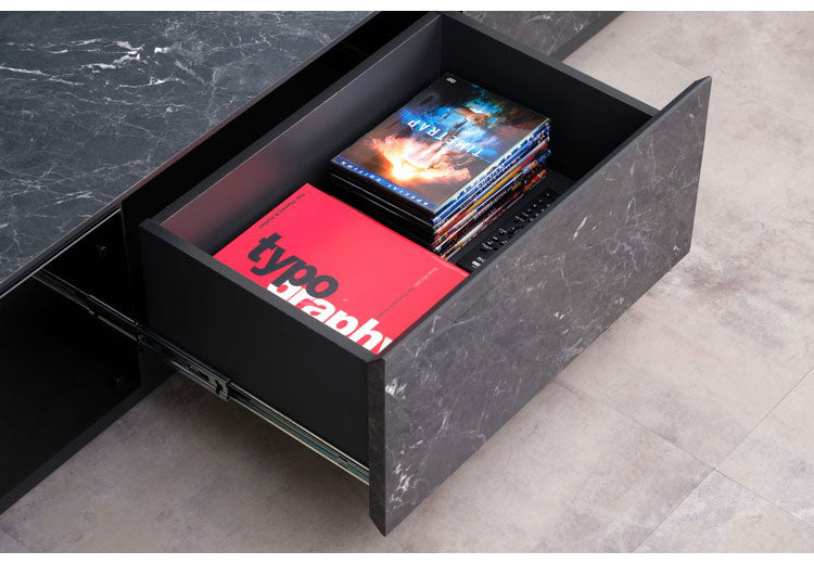 一生紀 テレビ台 幅150 完成品 大理石調 TAPIOS モノトーン ホワイト ブラック 白 黒 テレビボード ローボード TV台 TVボード マーブル調 ストーン柄 韓国インテリア モダン おしゃれ ISSEIKI(代引不可)