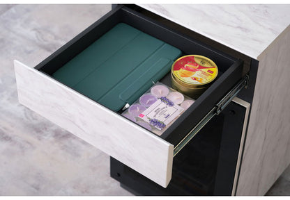 一生紀 キャビネット 幅40 完成品 大理石調 TAPIOS モノトーン ホワイト ブラック 白 黒 ガラス扉 収納棚 モデム収納 ルーターラック マーブル調 ストーン柄 韓国インテリア モダン おしゃれ ISSEIKI(代引不可)