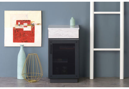 一生紀 キャビネット 幅40 完成品 大理石調 TAPIOS モノトーン ホワイト ブラック 白 黒 ガラス扉 収納棚 モデム収納 ルーターラック マーブル調 ストーン柄 韓国インテリア モダン おしゃれ ISSEIKI(代引不可)