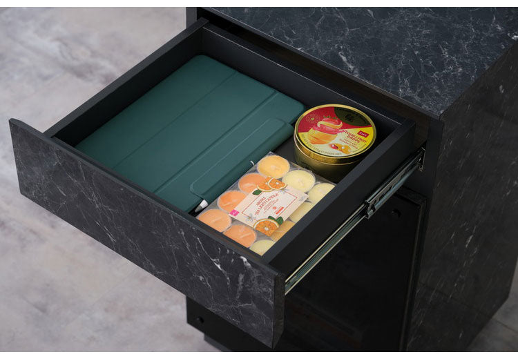 一生紀 キャビネット 幅40 完成品 大理石調 TAPIOS モノトーン ホワイト ブラック 白 黒 ガラス扉 収納棚 モデム収納 ルーターラック マーブル調 ストーン柄 韓国インテリア モダン おしゃれ ISSEIKI(代引不可)