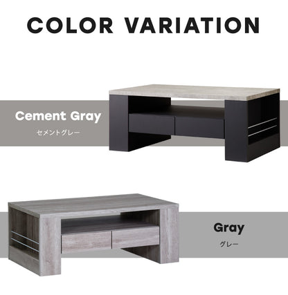 センターテーブル 完成品 大容量収納付き 幅100 ローテーブル 隠しキャスター 引出し 棚付き リビングテーブル コンクリート HORNET ホーネット ISSEIKI 一生紀(代引不可)