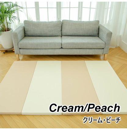 プレイマット 折りたたみ ベビーマット ノンスリップ 120×160×4cm 厚手 床暖房対応 寝返りマット 4段 赤ちゃん クッションマット お昼寝 出産祝い 韓国インテリア bebe enfant べべアンパン(代引不可)