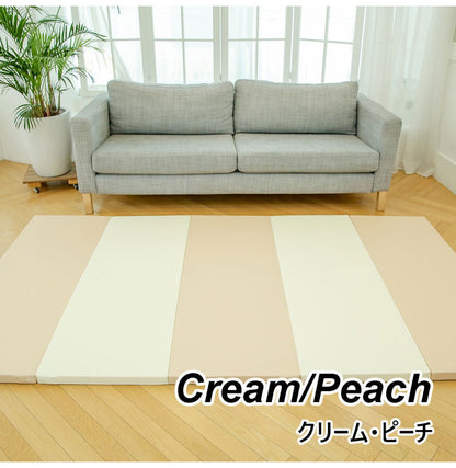 プレイマット 折りたたみ ベビーマット ノンスリップ 140×250×4cm 厚手 床暖房対応 寝返りマット 5段 赤ちゃん クッションマット お昼寝 出産祝い 韓国インテリア bebe enfant べべアンパン(代引不可)