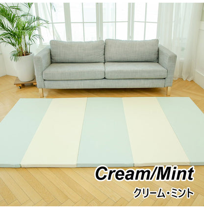 プレイマット 折りたたみ ベビーマット ノンスリップ 140×250×4cm 厚手 床暖房対応 寝返りマット 5段 赤ちゃん クッションマット お昼寝 出産祝い 韓国インテリア bebe enfant べべアンパン(代引不可)
