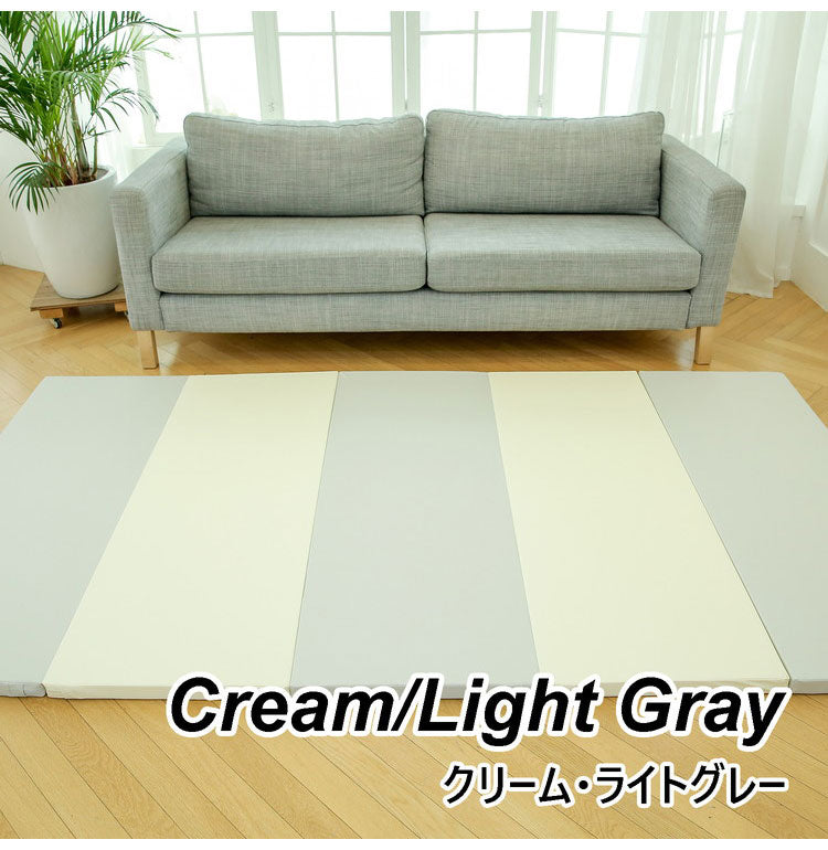プレイマット 折りたたみ ベビーマット ノンスリップ 140×250×4cm 厚手 床暖房対応 寝返りマット 5段 赤ちゃん クッションマット お昼寝 出産祝い 韓国インテリア bebe enfant べべアンパン(代引不可)