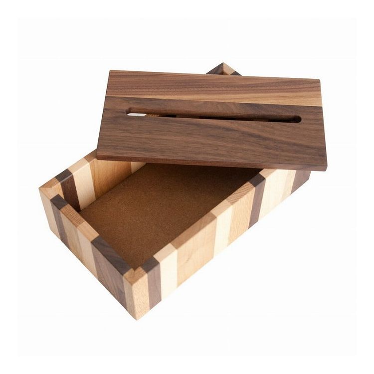 Latree(ラトレ) DENシリーズ 無垢のティッシュボックス 25×14cm モザイク オイル仕上げ 高級感 飛騨家具 株式会社HIDAKAGU