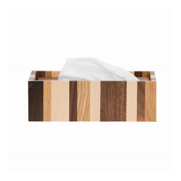 Latree(ラトレ) DENシリーズ 無垢のティッシュボックス 25×14cm モザイク オイル仕上げ 高級感 飛騨家具 株式会社HIDAKAGU