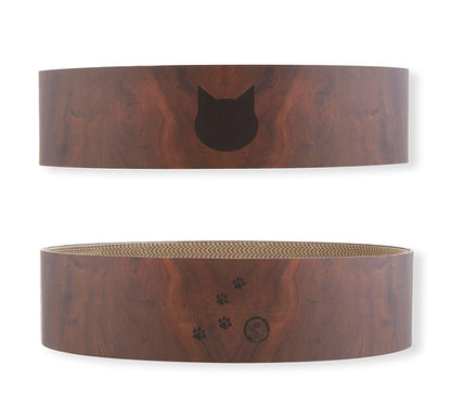 猫壱 バリバリボウル XL 猫柄 ダークブラウン ダンボール 丸型 ボウル 爪とぎボウル 爪とぎ 爪研ぎ 爪とぎ防止 猫用 猫用品 ねこ ネコ 据え置き ペット用 お手入れ