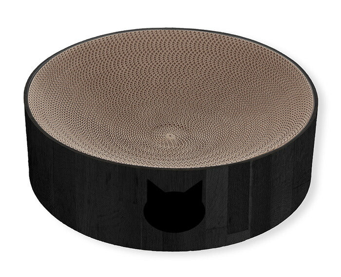 猫壱 バリバリボウル ブラック Black ダンボール 丸型 ボウル 爪とぎボウル 爪とぎ 爪研ぎ 爪とぎ防止 猫用 猫用品 ねこ ネコ 猫の爪とぎ つめとぎ 爪みがき 据え置き ペット用 お手入れ