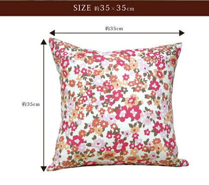 日本製 選べるプリントクッションカバー 35×35cm 洗える 小さめサイズ 北欧柄 カジュアル柄 シルエット フラワー 洗濯機で洗える おしゃれ かわいい インテリア モダン(代引不可)【メール便配送】