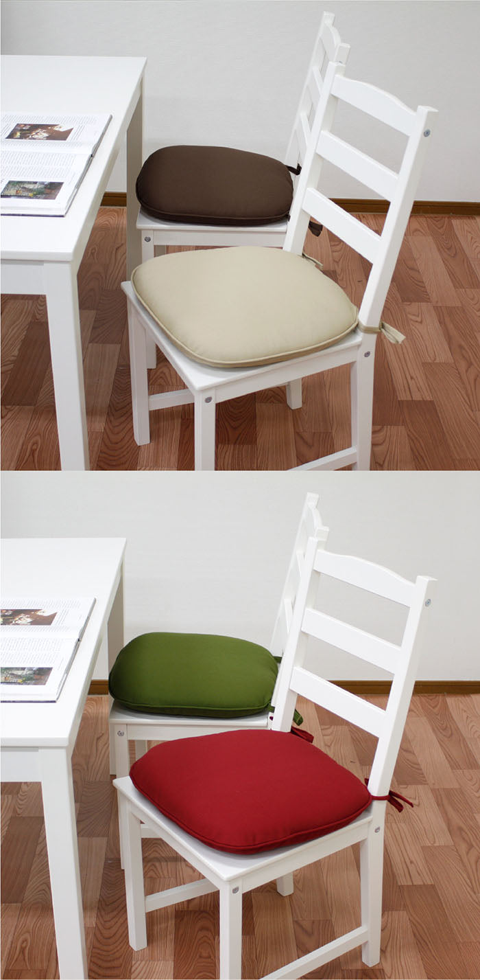 クッション 座布団 バテイシート 日本製 無地 綿 洗える 洗濯可能 シートクッション ひも付き 紐 馬蹄 イス 椅子 チェア インテリア かわいい おしゃれ リビング ダイニング 国産(代引不可)