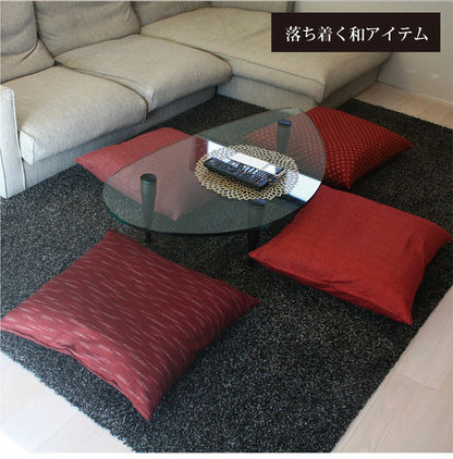 日本製 綿100% 入れやすい座布団カバー 55×59cm 銘仙判 L字ファスナー 座布団カバー 出し入れ簡単 便利機能座布団カバー 座布団 飲食店 業務用 居酒屋 旅館 法事 座布団カバー 紺 ざぶとん 銘仙伴(代引不可)【メール便配送】