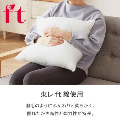 ヌードクッション 40×40cm 2個セット 2p 東レ ft綿 圧縮梱包 コンパクト 日本製 国産 洗える 洗濯 手洗い ウォッシャブル インナー ポリエステル 背もたれ 2set インテリア シンプル ベーシック 寝具