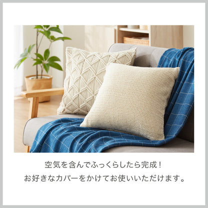 ヌードクッション 40×40cm 6個セット 6p 東レ ft綿 圧縮梱包 コンパクト 日本製 国産 洗える 洗濯 手洗い ウォッシャブル インナー ポリエステル 背もたれ 6set インテリア シンプル ベーシック 寝具