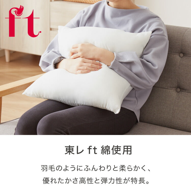 ヌードクッション 50×50cm 単品 東レ ft綿 圧縮梱包 コンパクト 日本製 国産 洗える 洗濯 手洗い ウォッシャブル インナー ポリエステル 背もたれ 1個 インテリア シンプル ベーシック 寝具 一個