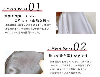 日本製 薄手 マスク 3枚組 UVカット フリーサイズ 通気性と伸縮性のよい3D立体マスク 夏用洗えるマスク ウイルス 花粉 ほこり セット 家族 まとめ買い(代引不可)