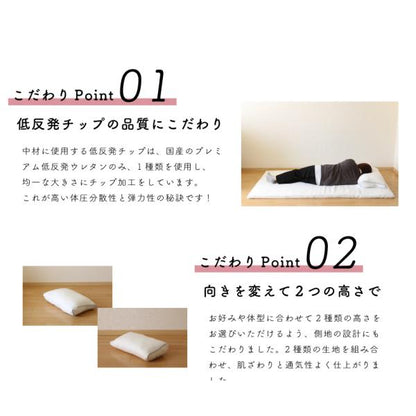 日本製 枕 まくら 高さ調整 整体師と睡眠環境寝具指導士が共同開発 国産プレミアム低反発ウレタン使用 安眠博士の快眠枕 ピロー 国産 肩こり 首が痛い 首痛 横向き 横寝 高め 低め(代引不可)