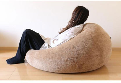 ビーズクッション 特大 大きい ソファ 円形 フリース もちもち 165L 洗える 補充 極小ビーズ 日本製 おしゃれ かわいい あったか 大きめ 座椅子 一人掛け 新生活 Daraction3(ダラクション3)(代引不可)