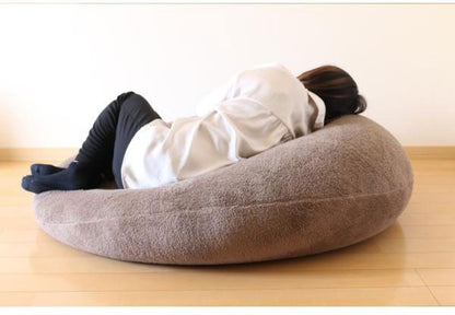 ビーズクッション 特大 大きい ソファ 円形 フリース もちもち 165L 洗える 補充 極小ビーズ 日本製 おしゃれ かわいい あったか 大きめ 座椅子 一人掛け 新生活 Daraction3(ダラクション3)(代引不可)