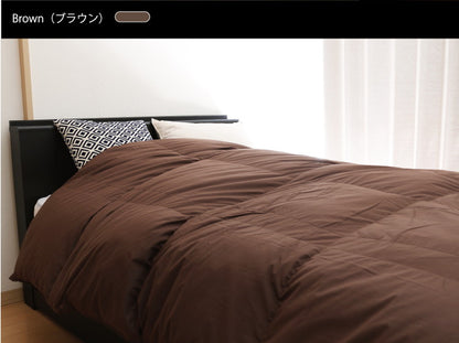 羽毛布団 ダブル ロング 日本製 ホワイトダックダウン 93% 350dp 1.4kg 掛け布団 掛布団 羽毛ふとん 冬用 暖かい あったか 立体キルト 滅菌 2倍洗浄 防ダニ抗菌防臭防汚(代引不可)