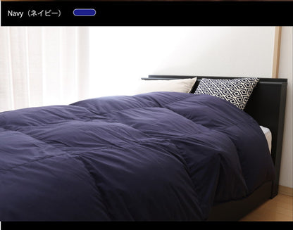 羽毛布団 ダブル ロング 日本製 ホワイトダックダウン 93% 350dp 1.4kg 掛け布団 掛布団 羽毛ふとん 冬用 暖かい あったか 立体キルト 滅菌 2倍洗浄 防ダニ抗菌防臭防汚(代引不可)