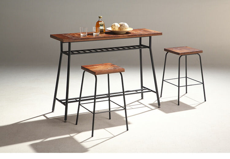 カウンターチェア パイン材 天然木 ヴィンテージ おしゃれ 北欧 カウンターイス いす 椅子 木製 スリム 一人暮らし 新生活(代引不可)