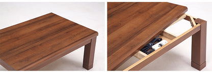 こたつテーブル 幅105cm 長方形 木製 継脚 高さ調節 センターテーブル ローテーブル 省エネ 節電 エコ 暖房器具 リビング ダイニング おしゃれ 北欧 インテリア 炬燵 コタツ シンプル(代引不可)