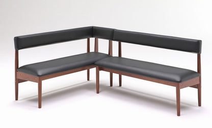 L字ダイニング3点セット テーブル幅115cm ベンチ幅123cm~131cm L字 L字チェア 木目調 リビング ダイニングテーブルセット 4~5人掛け(代引不可)