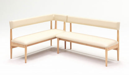 L字ダイニング3点セット テーブル幅115cm ベンチ幅123cm~131cm L字 L字チェア 木目調 リビング ダイニングテーブルセット 4~5人掛け(代引不可)