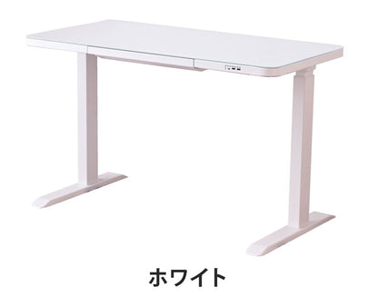 【5%OFF】電動昇降デスク 幅114cm 引き出し1杯 USB3口付き ワイヤレスチャージャー 高さ3段階調整 高さ3段階調整可能 障害物感知機能 テレワーク 勉強机 学習机(代引不可)
