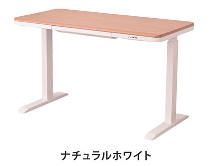 【5%OFF】電動昇降デスク 幅114cm 引き出し1杯 USB3口付き ワイヤレスチャージャー 高さ3段階調整 高さ3段階調整可能 障害物感知機能 テレワーク 勉強机 学習机(代引不可)