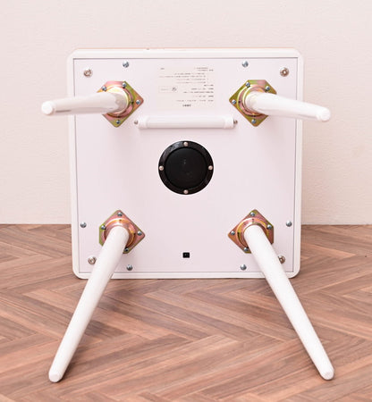 スピーカーテーブル 幅40cm Bluetooth接続スピーカー ワイヤレス充電機能 USBポート1口付き 誘導灯付き サイドテーブル 組み立て式 ソナーレ(代引不可)