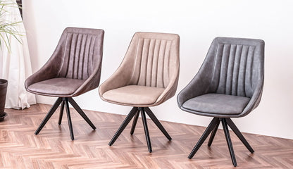 ダイニングチェア 単体 幅56cm オートリターン式 背もたれ付き 回転式 リビング デスクワーク リモートワーク デスク 回転チェア リターンチェア(代引不可)