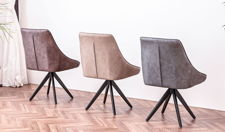 ダイニングチェア 単体 幅56cm オートリターン式 背もたれ付き 回転式 リビング デスクワーク リモートワーク デスク 回転チェア リターンチェア(代引不可)