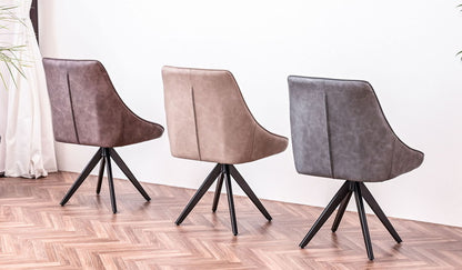 ダイニングチェア 単体 幅56cm オートリターン式 背もたれ付き 回転式 リビング デスクワーク リモートワーク デスク 回転チェア リターンチェア(代引不可)