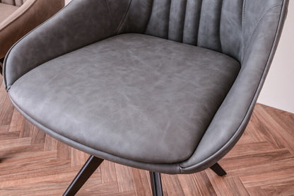 ダイニングチェア 単体 幅56cm オートリターン式 背もたれ付き 回転式 リビング デスクワーク リモートワーク デスク 回転チェア リターンチェア(代引不可)