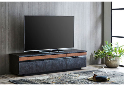 テレビ台 150 セラミック調 木目 完成品 おしゃれ 幅150 日本製 テレビボード ローボード TV台 TVボード ウォールナット無垢材(代引不可)
