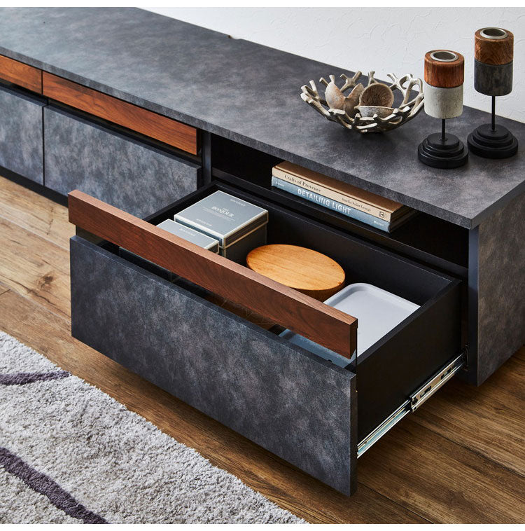 テレビ台 150 セラミック調 木目 完成品 おしゃれ 幅150 日本製 テレビボード ローボード TV台 TVボード ウォールナット無垢材(代引不可)