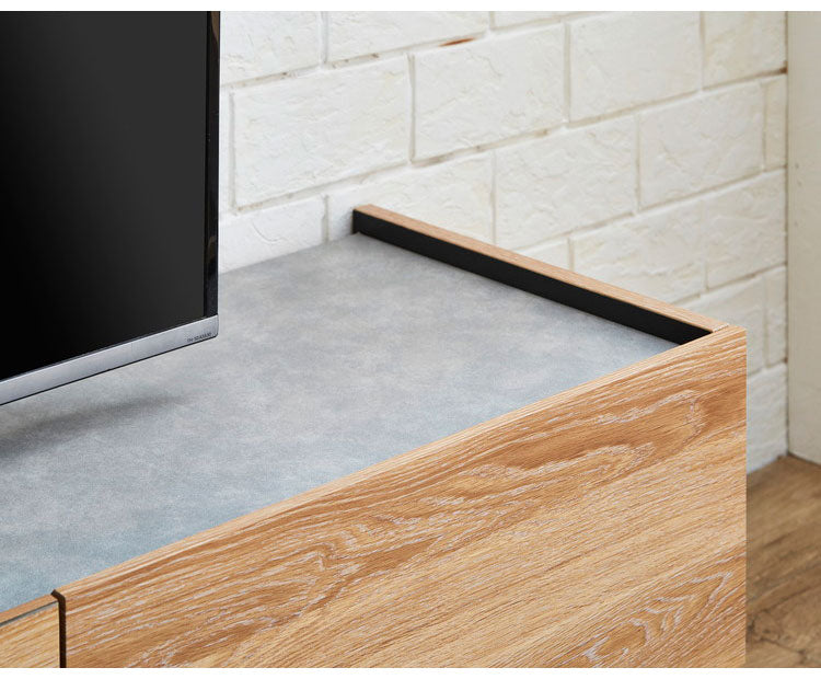 テレビ台 180 脚付き セラミック調天板 木目 完成品 おしゃれ 幅180 日本製 テレビボード ローボード TV台 TVボード(代引不可)