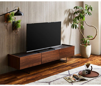 テレビ台 180 脚付き セラミック調天板 木目 完成品 おしゃれ 幅180 日本製 テレビボード ローボード TV台 TVボード(代引不可)