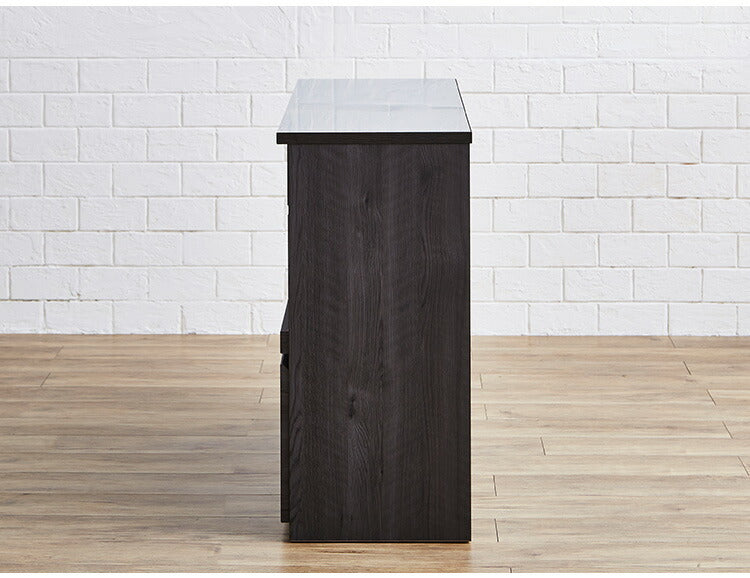 キッチンカウンター 間仕切り 幅120 奥行41 高さ90 ステンレス天板 完成品 セラミック調 グレー 背面化粧 フルオープンレール レンジ台(代引不可)