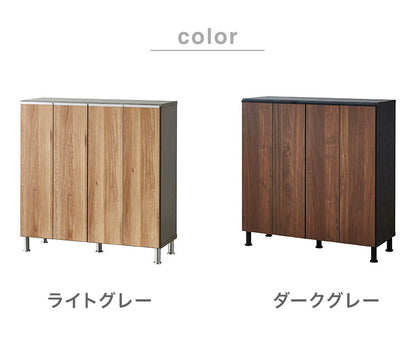 シューズボックス ロータイプ 幅100cm 国産 完成品 奥深 靴箱 下駄箱 シューズラック 玄関 収納 大川家具 おしゃれ 北欧 玄関収納(代引不可)