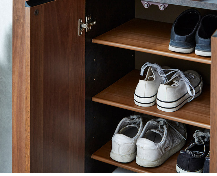 シューズボックス ロータイプ 幅100cm 国産 完成品 奥深 靴箱 下駄箱 シューズラック 玄関 収納 大川家具 おしゃれ 北欧 玄関収納(代引不可)