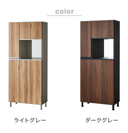 シューズボックス ハイタイプ 幅75cm ミラー付き 国産 完成品 奥深 靴箱 下駄箱 シューズラック 玄関 収納 大川家具 おしゃれ 北欧 玄関収納(代引不可)